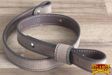 Hilason Handmade Buffalo Hide Genuine Leather Rifle Sling Grey 1Inch Wide