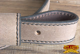 Hilason Handmade Buffalo Hide Genuine Leather Rifle Sling Grey 1Inch Wide