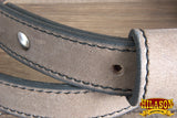 Hilason Handmade Buffalo Hide Genuine Leather Rifle Sling Grey 1Inch Wide