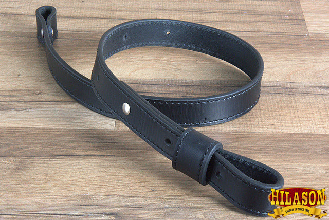 Hilason Handmade Buffalo Hide Genuine Leather Rifle Sling Black