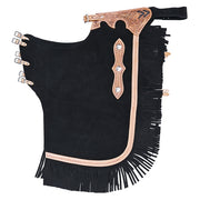 HILASON Bull Riding Chinks Adult Pro Rodeo Bronc Leather | Handmade Chaps Western for Adults Hand Tooled