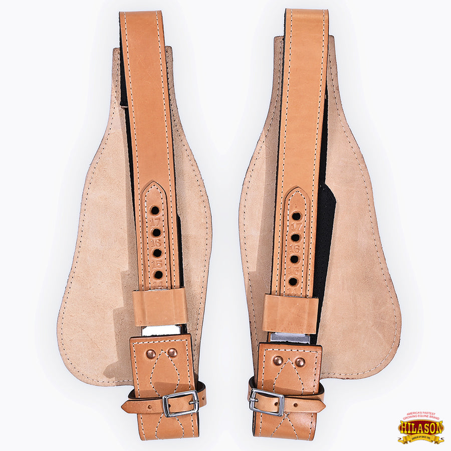 Hilason Leather Youth Saddle Replacement Fender Pair With Hobble Straps