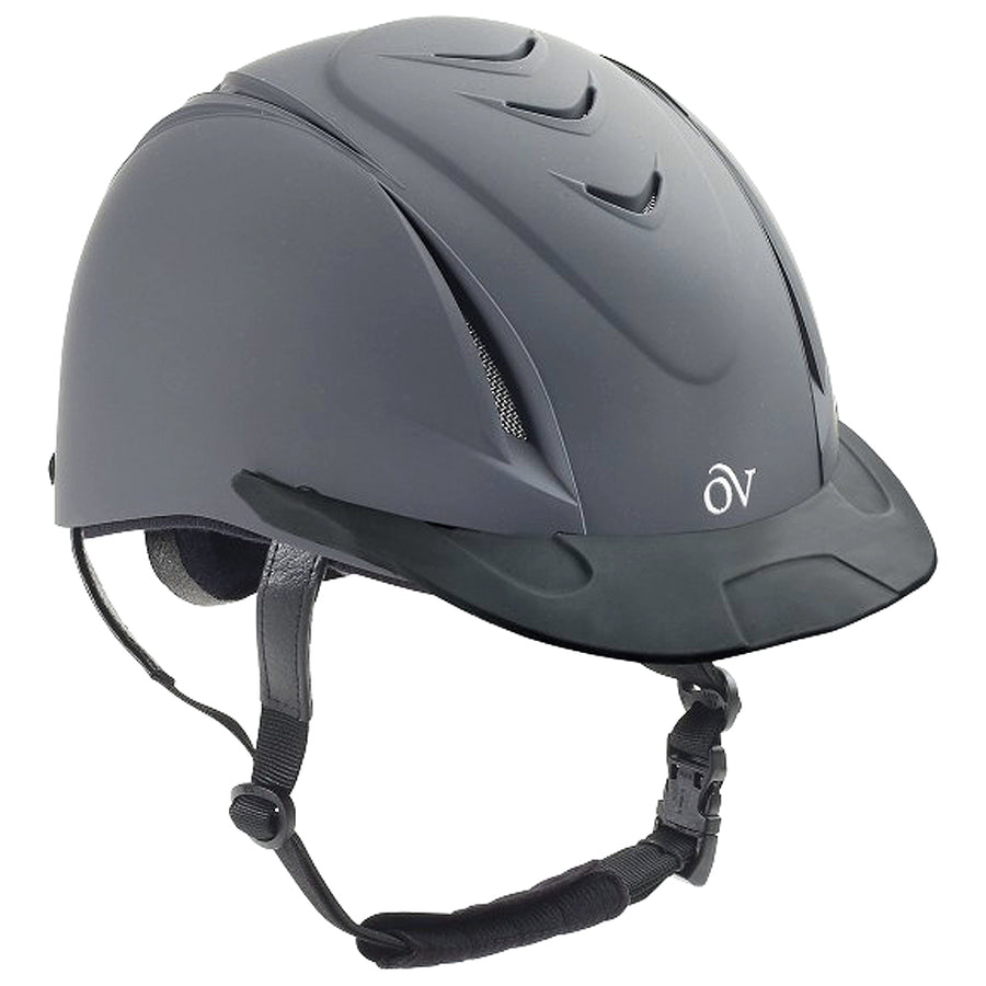 Ovation Ventilated Deluxe Schooler Helmet Dark Grey - Uhorse