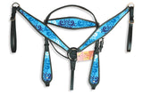 S- Hilason Horse Headstall Breast Collar Classic Equine Boots Scroll