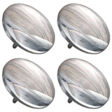 4pk Hilason W. Tk. Stainless Steel Headstall Saddle Concho/Loop – by Hilason – Cowboy and equestrian accessories