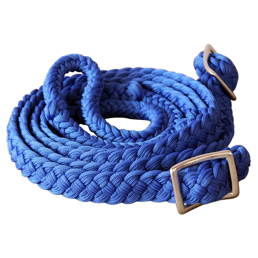 Blue rope halter with brass hardware - Uhorse