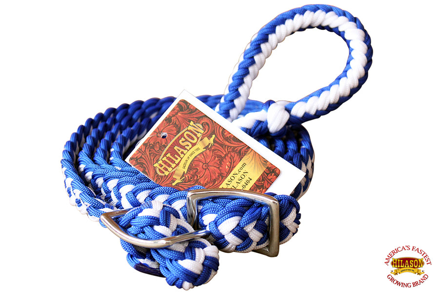 Hilason Braided Poly Barrel Horse Racing Reins Flat Grip Knots 1" X 8Ft | Rein Gifts
