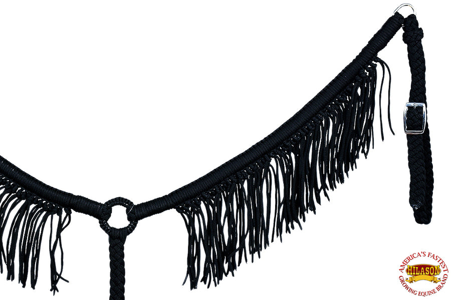 Hilason Horse Breast Collar – Flat Braided Paracord with Fringes