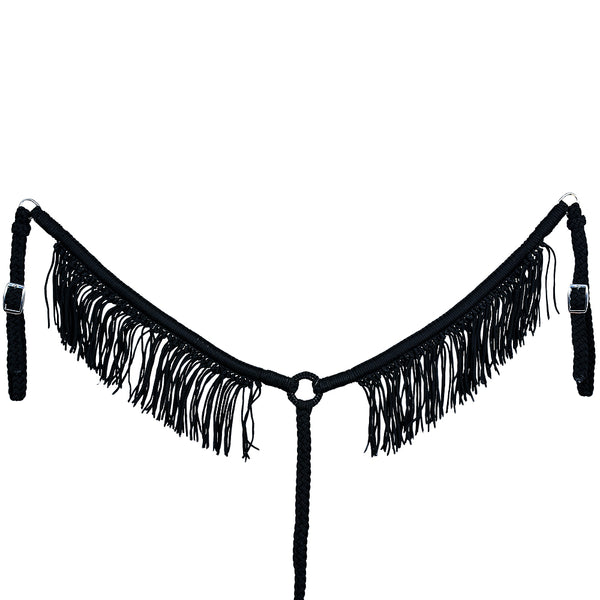 Hilason Horse Breast Collar - Flat Braided Paracord with Fringes - Uhorse