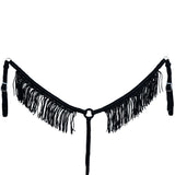 Horse Breast Collar Flat Braided Paracord With Fringes - Uhorse