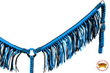 Horse Breast Collar Flat Braided Paracord With Fringes By Hilason