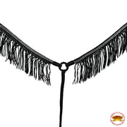 HIlason Horse Breast Collar Flat Braided Paracord Crystal Fringes Hilason