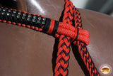 Horse Bridle Headstall Flat Braided Paracord Crystal Hilason