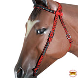 Horse Bridle Headstall Flat Braided Paracord Crystal Hilason