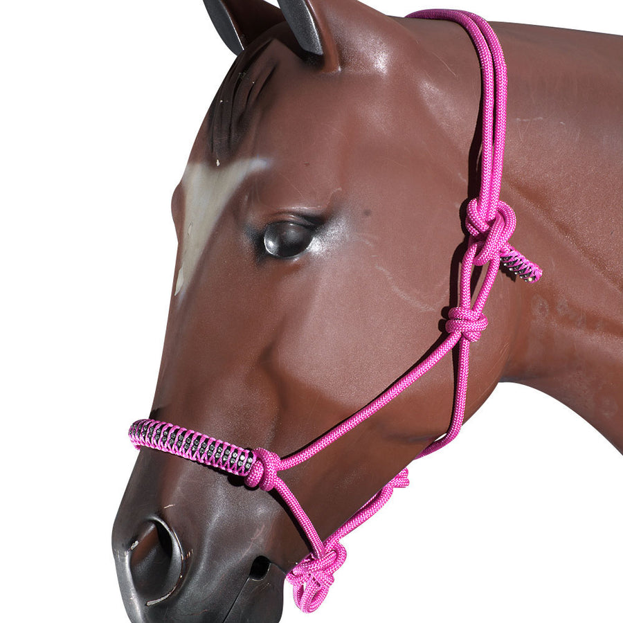 Hilason W. H. Braided Poly Rope Crystal Accents Tk. Halter by Hilason – Cowboy and equestrian accessories