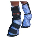 Hilason Western Uv Protection Warmblood Size Insects Fly Boots Blue Black