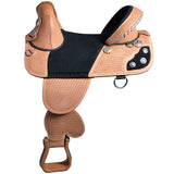 15 Treeless Western Trail Barrel Racing American Leather Saddle Hilason - Uhorse