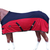 78 In Hilason Western Horse Light Weight Comfort Durable Poly Fly Sheet Navy Blue and Red - Uhorse