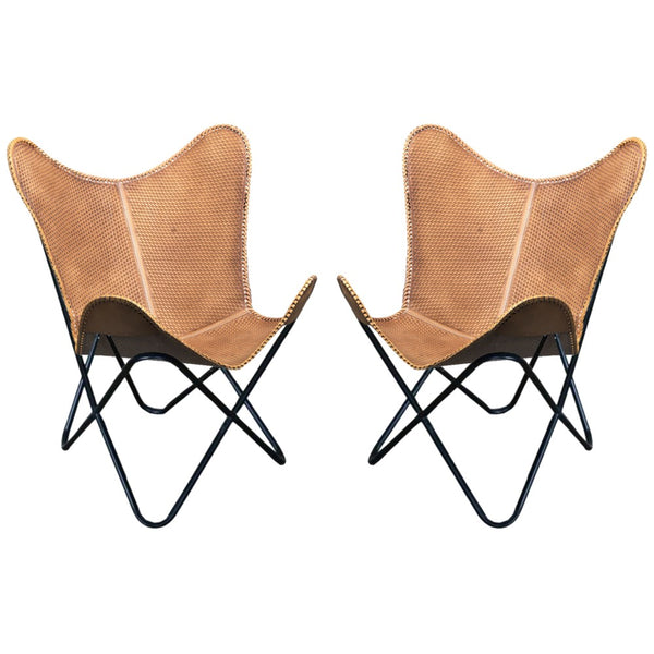 Genuine Leather Butterfly Chair Folding Lounge Modern Sling Accent by Hilason – Cowboy and equestrian accessories