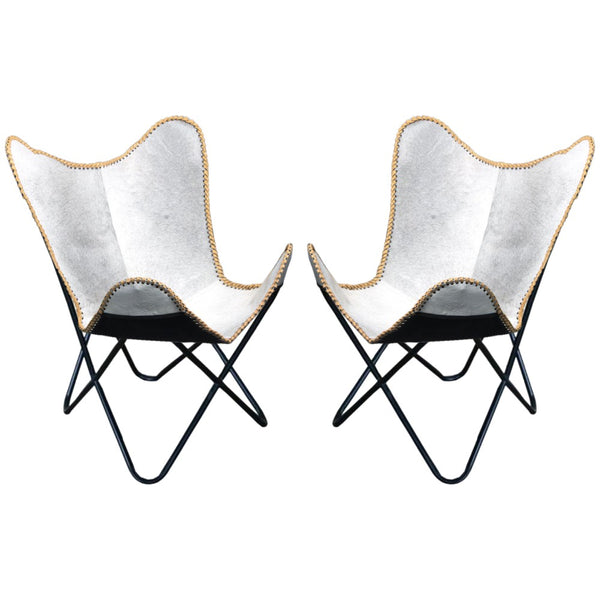 Genuine Leather Butterfly Chair Folding Lounge Modern Sling Accent by Hilason – Cowboy and equestrian accessories