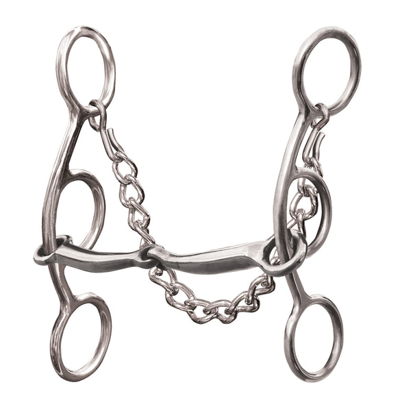 5-1/2" Professional Choice Futurity Snaffle Horse Mouth Bit with 5" Cheek - Uhorse