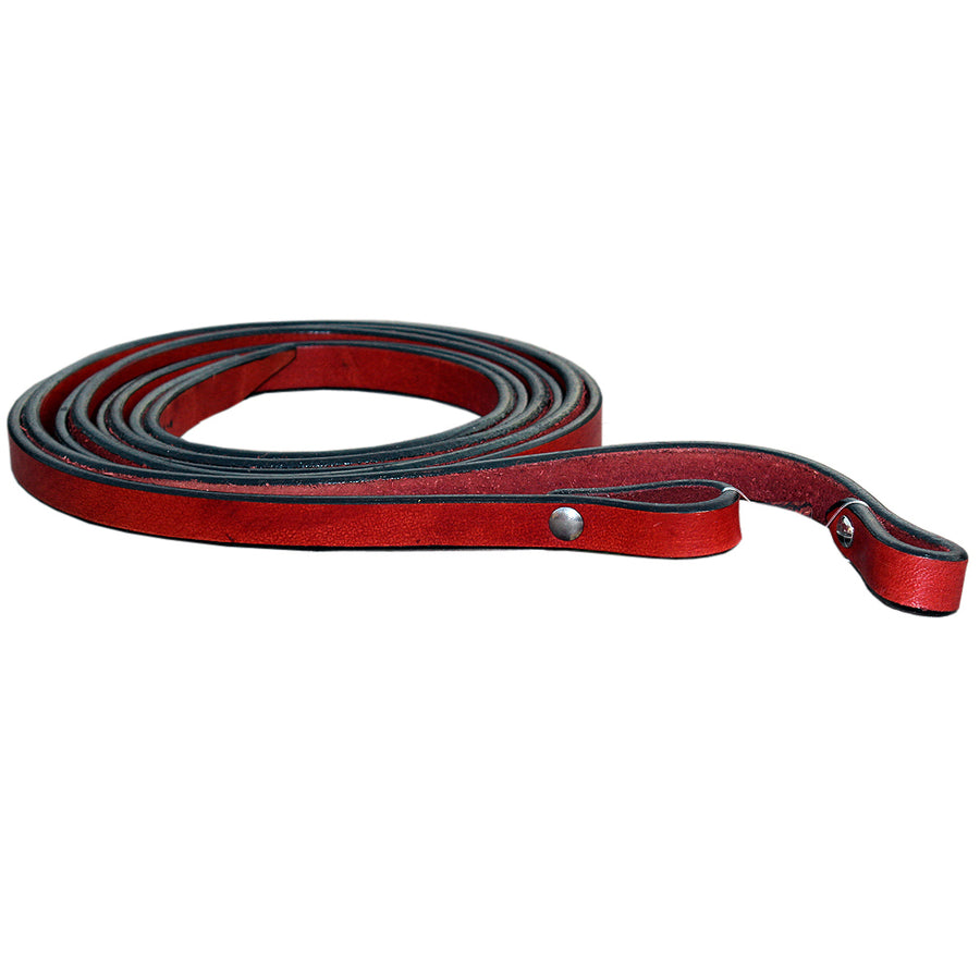3/4 In x 8 ft Hilason Western Horse Tack Leather Split Rein Mahogany - Uhorse