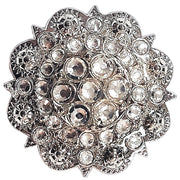 HILASON Western Screw Back Concho Clear Crystalsberry Headstall Saddle Crystal Color | Bridle Conchos Slotted
