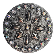 HILASON Western Screw Back Concho Antique Silver Round Saddle Headstall | Belt Slotted Conchos