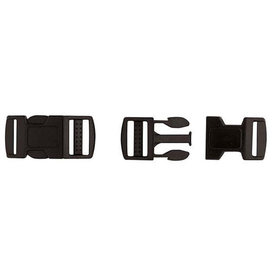 Pack Of 8 3/4 In Western Horse Tack Plastic Buckle Set Black Side Squeeze - Hilason