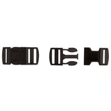 Pack Of 4 3/4 In Western Horse Tack Plastic Buckle Set Black Side Squeeze - Hilason