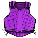 HILASON Adult Safety Equestrian Eventing Protective Protection Vest Purple| Toddler Saftey Vest| Zipper Vest| Horse Riding Vest