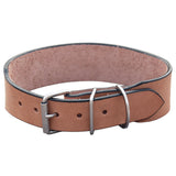 HILASON 18 inch Heavy Duty Handmade Genuine Leather Dog Collar Tan | Dog Collar | Leather Dog Collar | Western Dog Collar | Leather Collar for Dogs | Comfortable Dog Collar