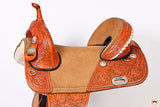 HILASON Treeless Horse Western Trail Barrel Racing American Leather Saddle