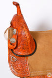 HILASON Treeless Horse Western Trail Barrel Racing American Leather Saddle