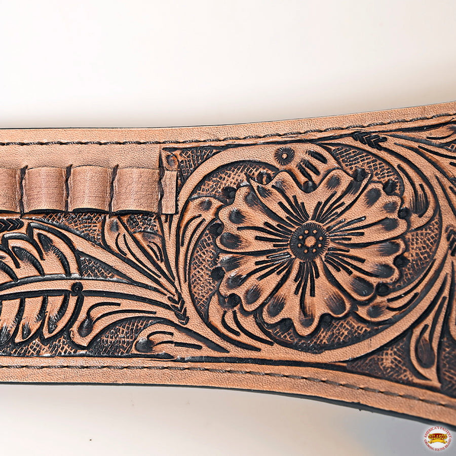 HILASON Western Right Hand Gun Holster Rig 22 Caliber Leather Cowboy | Costume Belt