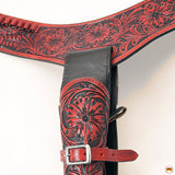 38 In Hilason Western Right Hand Gun Holster Rig 22 Cal Leather Cowboy