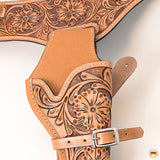 HILASON Western Right Hand Gun Holster Rig 38 Caliber Leather Cowboy | Cowboy Gun Holster | Holster | Leather Gun Holster
