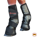 Hilason Western Uv Protection Horse Size Insects Fly Boots Pair Black