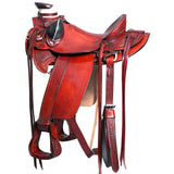 Western Horse Saddle American Leather Wade Ranch Roping Mahogany By Hilason