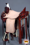 Western Horse Saddle American Leather Ranch Roping Trail Hilason Mahogany