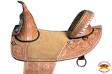 HILASON Western Classic Treeless Trail Barrel American Leather Saddle | Horse Saddle | Western Saddle | Treeless Saddle | Saddle for Horses | Horse Leather Saddle