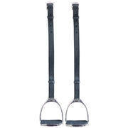 Hilason All English Saddle Leather Stirrup Black With Pair