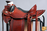 17 In Western Horse Wade Saddle American Leather Ranch Roping Mahogany