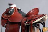 HILASON Western Horse Wade Saddle American Leather Ranch Roping Brown | Hand Tooled & For Horses
