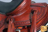 17 In Western Horse Wade Saddle American Leather Ranch Roping Mahogany