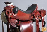 HILASON Western Horse Wade Saddle American Leather Ranch Roping Brown | Hand Tooled | Horse Saddle | Western Saddle | Wade & Roping Saddle | Horse Leather Saddle | Saddle For Horses