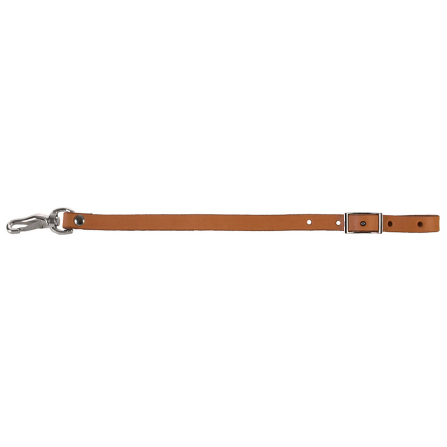 Brown leather horse halter lead with metal hardware - Uhorse