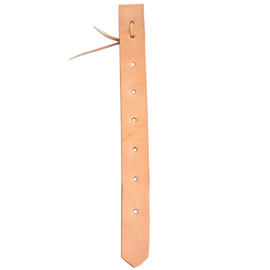 Tan leather western latigo strap with metal rivets - Hilason
