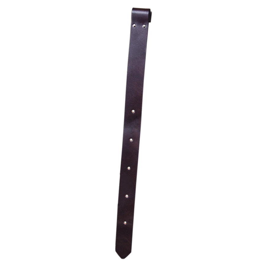 Black leather western belt with silver studs - Uhorse