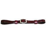 5/8 Inch Hilason Western Tack Horse Latigo Burgundy Flat Leather Curb Strap